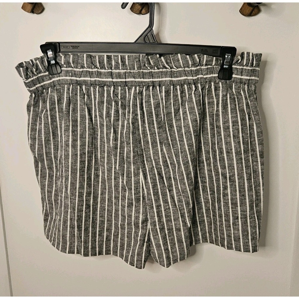 Express Shortie Super High Rise Tie Waist Shorts in Linen Blend Size Large - Picture 2 of 9